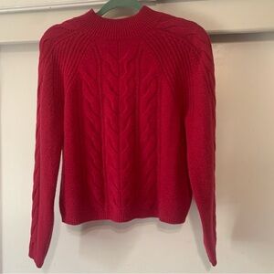 NWT hot pink/magenta Cable Knit Sweater size XS Banana Republic